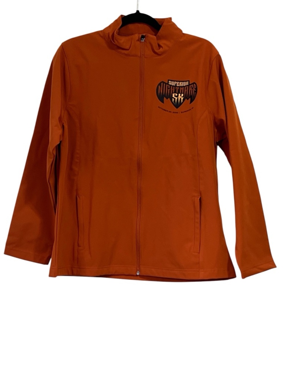 Grandma’s marathon nightmare 5K Orange Zip-Up Jacket with Chest Emblem